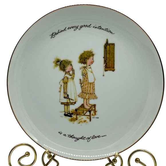 Vintage Holly Hobbie Collector Decorative Plate “Behind Every Good Intention” - Picture 1 of 5